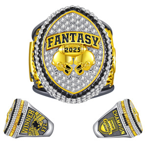 2025 FFL 판타지 풋볼 챔피언십 링, 친환경 합금 패션 주얼리 링, 남녀 공용 공장 직판 - Product Image 5