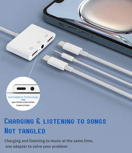 Type <b>C</b> to 3.5mm Headphone Jack Adapter, Supports 60W Fast Charging, Noise Reduction Technology, Compatible with Apple - Product Image 2