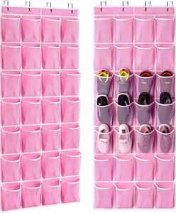 28-Pockets Foldable PVC Mesh Fabric Over Door <b>Shoe</b> Rack Large Size Hanging <b>Shoe</b> Organizer with <b>Shoe</b> Rack Holder - Product Image 6