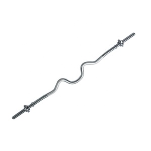 Sıcak satış 50kg 120cm 47 "süper kıvırmak EZ dambıl halter bar yıldız yaka ile - Product Image 1