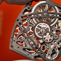 Versi Data Asli Terbaru 6702 Casing Serat Karbon Hitam Murni Ultra-tipis 7.8mm Dial Berongga Jam Tangan Bisnis Pria