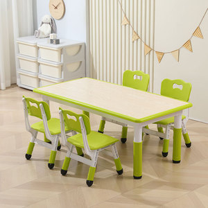 Ensemble table et chaise pour enfant en plastique de haute qualité au design moderne, idéal pour l'étude, les activités à domicile, l'école et la maternelle. - Product Image 2