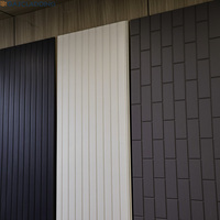 Revêtement mural extérieur moderne et luxueux, texture de brique linéaire, panneaux en fibrociment pré-enduits ignifuges pour villa extérieure