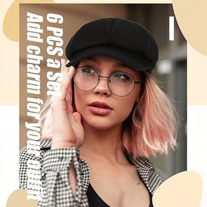 Nuevo Estilo de Moda, Boina de Lana para Mujer, Visera, Otoño Invierno, Tejida, Clásica, Estilo Newsboy, Cálida, para Viajes al Aire Libre, Uso Diario - Product Image 5