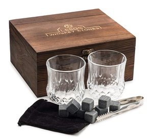 <span class=keywords><strong>Bar</strong></span> accesorios whisky piedras regalo Premium escalofriante rocas 2 vaso de whisky en <span class=keywords><strong>la</strong></span> decoración de madera caja - Product Image 1