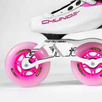 Patins à roues alignées pour adultes en fibre de carbone, haute performance, légers, durables, avec roues en PU à rebond élevé, 3 roues, roulettes clignotantes en acier