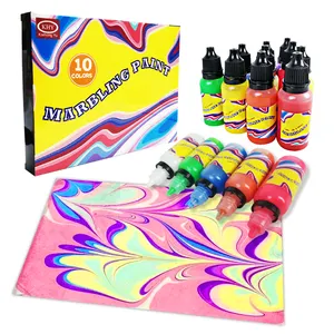 KHY 마블링 그리기 매직 대리석 소용돌이 페인트 12 색 물 마블링 페인트 아트 키트 어린이를위한-예술 및 공예