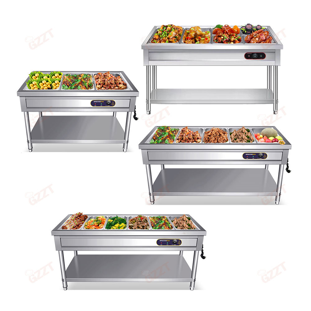 Scaldavivande Elettrico Bain Marie Professionale - 6 Pentole 1/6 GN, Acciaio Inox - Foto 9
