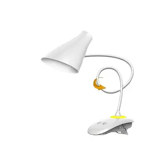 Lámpara de escritorio LED con abrazadera, lámpara de escritorio de  arquitecto con doble luz y brazo oscilante ajustable, cuidado de los ojos  con clip