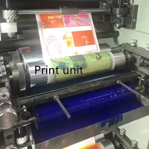 Máquina de impresión de etiquetas adhesivas, máquina de impresión flexible en 4 colores, Flexo