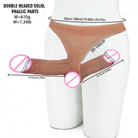 Pantalones de cuero con cinturón estilo tanga, dildo para diversión lésbica, ropa interior femenina con hueco para pene, 610g