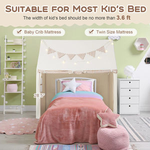 Tente <span class=keywords><strong>de</strong></span> jeu durable pour enfants, grande tente <span class=keywords><strong>de</strong></span> jeu, jouets, maison <span class=keywords><strong>de</strong></span> jeu pour enfants avec 2 fenêtres respirantes, lumières étoilées, tapis rembourré - Product Image 6