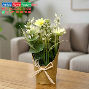 Arreglo Floral Artificial en Maceta para Mesa, Decoración del Hogar, Centro de Mesa para Oficina, Idea de Regalo Moderna y Elegante - Product Image 5