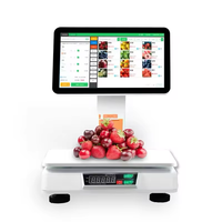 Sistema POS de Reconocimiento Inteligente con IA de Alta Calidad de 15.6+14 Pulgadas, Báscula Electrónica, Terminal POS para Supermercado
