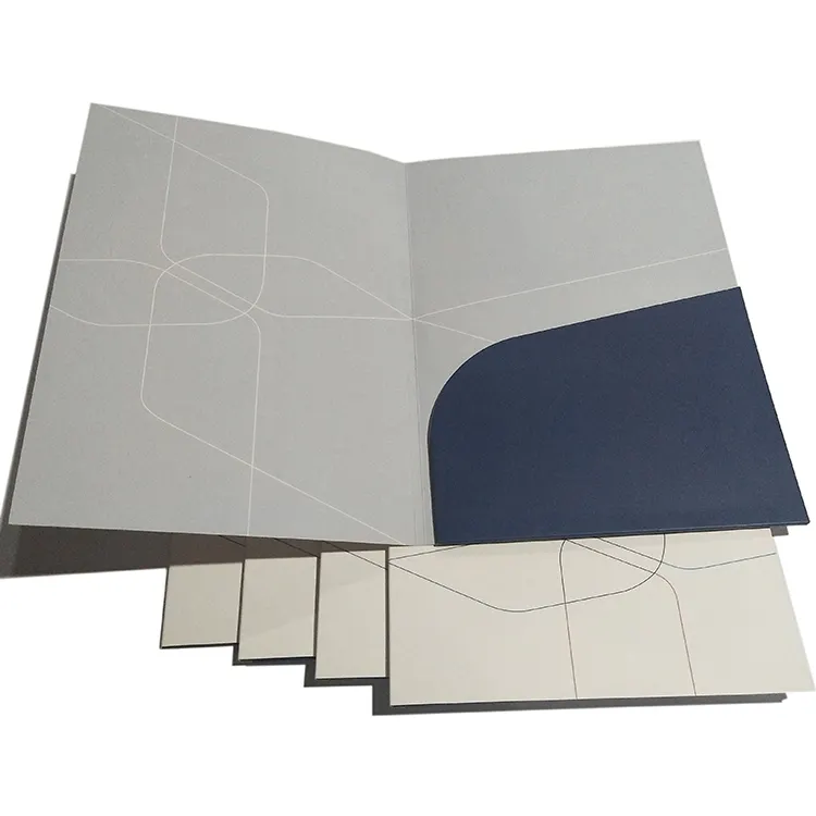 Carpeta de papel de archivo tamaño A4, carpeta de presentación, logotipo personalizado, venta al por mayor