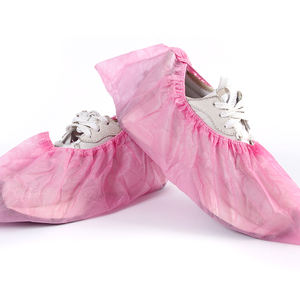 Penutup sepatu kaki baja anti-selip cetak tebal sekali pakai dengan penutup pita elastis PP tanpa anyaman - Product Image 3