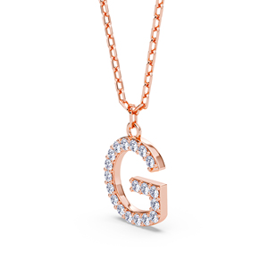 Colgante de Letra Personalizado con Diamante Cultivado en Laboratorio VVS VS EF en Plata de Ley 925 con Acabado en Oro, Joyería Fina Personalizada - Product Image 1