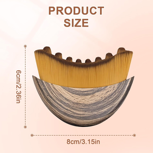 Cepillo Facial Linfático Suave de Cerdas Naturales, Herramienta de Cepillado en Seco para Drenaje Linfático, Masajeador Corporal y Facial Curvo para Contorno y Celulitis - Product Image 2