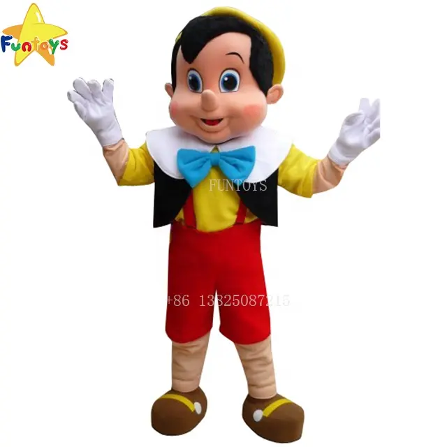 Funtoys Cosplay Costume Pinocchio Costume Della Mascotte Del Fumetto del Vestito Operato Per Adulti