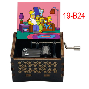 Caja de Música de Los Simpson con Manivela, Movimiento Musical Especial, Lindos Amigos de Madera, Regalo Familiar de Navidad - Product Image 5