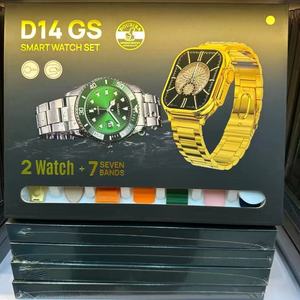 Montre de luxe à quartz, 7 bracelets, S9 <span class=keywords><strong>Ultra</strong></span>, tracker de fitness doré, étanche IP67, coffret cadeau, 2 montres, D14 GS <span class=keywords><strong>Ultra</strong></span>, montre connectée - Product Image 3