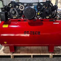 Compresseur à deux pompes 20HP 15KW 10bar, compresseur d'air à piston, réservoir de 1000 litres, compresseur d'air à entraînement par courroie, double pompe