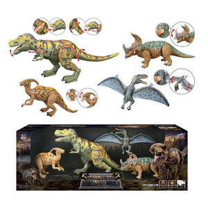 Ensemble de jouets de scène du monde des <span class=keywords><strong>dinosaures</strong></span>, modèle de dinosaure multi-pièces avec accessoires de scène pour enfants, jeu éducatif - Product Image 2