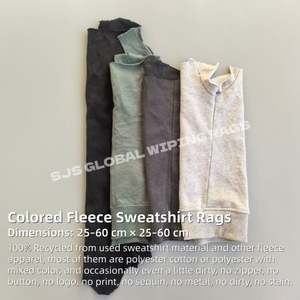 Paños de Limpieza de Algodón 100% Industriales de Alto Rendimiento, Paños de Felpa de Colores Mezclados, Limpiadores de Sudaderas - Product Image 2