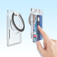 Porte-cartes NFC mini imprimé sur mesure, en polycarbonate givré, magnétique, portefeuille portable pour téléphone portable, étuis pour téléphone portable