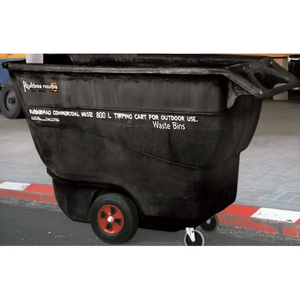 Bidone per rifiuti Rubbermaid Commercial da 800 L con sistema di ribaltamento per uso esterno - Product Image 2