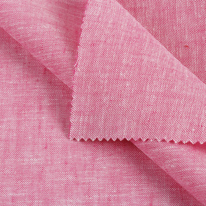 Popolare Tessuto Ecologico Leggero in Misto Cotone e <span class=keywords><strong>Lino</strong></span> Tinto in Filo Rosa per Abbigliamento Formale e Casual da <span class=keywords><strong>Uomo</strong></span>, Donna, Ragazza e Ragazzo - Product Image 2