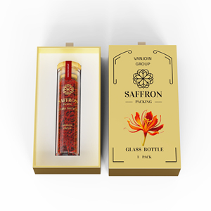 <span class=keywords><strong>Tubes</strong></span> en verre borosilicate de haute qualité pour le stockage des épices safran, flacons en verre hermétiques avec bouchon en <span class=keywords><strong>bambou</strong></span> et emballage de luxe - Product Image 2