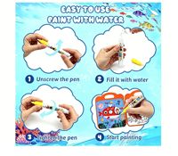 Carnet de dessin à l'aquarelle pour enfants en EVA souple non toxique, réutilisable, temps de séchage supérieur à 10 minutes, carnet d'aquarelle pour enfants.
