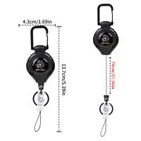 Vente directe usine – Accessoire de camping et d'escalade : Bobine télescopique tactique portable avec boucle, porte-clés ABS à joint torique et ruban PVC