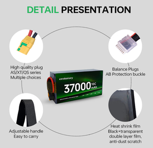 310wh/kg 12S 37000mah Lithium-Ionen-Akku <span class=keywords><strong>6S</strong></span> 18S für Hochleistungs-Landwirtschaft drohnen - Product Image 2