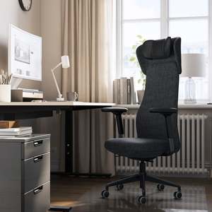 AJUNION Chaise de bureau ergonomique professionnelle, chaise de direction en maille, appui-tête pliable, accoudoirs 3D, synchronisation de la répartition du poids - Product Image 1