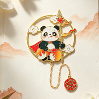 Marque-page créatif en tôle métallique de haute qualité, motif panda de style chinois, cadeau exquis et culturellement créatif