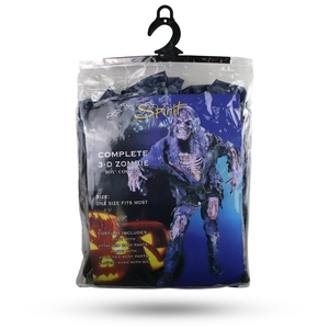 Costume d'Halloween Zombie unisexe pour adulte en polyester – Déguisement d'horreur pour fête effrayante, tenue de cadavre terrifiante - Product Image 4