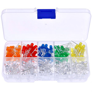 Độ Sáng Cao 3V Trực Tiếp Chèn Đèn <span class=keywords><strong>LED</strong></span> Hạt Kit 200Pcs 5Mm Ánh Sáng Phát Ra Diode Cam Đỏ Cho Linh Kiện Điện Tử - Product Image 1