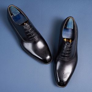 รองเท้าผู้ชายทรงเหลี่ยมแบบผูกเชือก ทำมือจากอิตาลี สำหรับงานปาร์ตี้ ทนทาน ระบายอากาศได้ดี กันลื่น น้ำหนักเบา เหมาะสำหรับธุรกิจและงานทางการ - Product Image 6