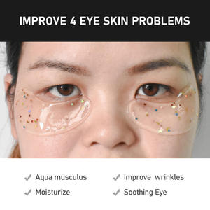 Nouveautés Masque hydratant pour les yeux Crystal Collagen Patches sous les yeux Paillettes Or 24k Coussinets sous les yeux avec étoiles - Product Image 3