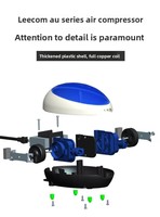Pompe à oxygène silencieuse LEECOM pour aquarium, vente en gros d'usine, pompe à air pour petit aquarium à un ou deux trous