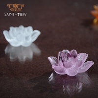 Brûleur d'encens en verre de cristal, émaillé coloré, mini lotus, souvenir touristique, vente en gros