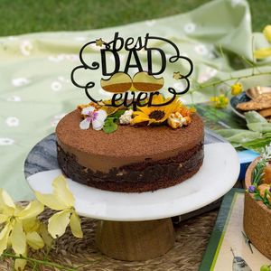 ท็อปเปอร์เค้กอะคริลิค รูปน้ำผึ้งและความหวาน ตกแต่งเค้กวันพ่อ "คุณพ่อที่ดีที่สุด" อุปกรณ์ตกแต่งเค้ก - Product Image 1