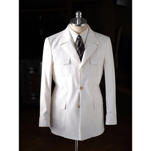 ANSZKTN Herren Retro Taille Leinen Blended Top Frühling Herbst Vintage Jagd anzug <span class=keywords><strong>Plain</strong></span> Dyed Coat Processing <span class=keywords><strong>Blazer</strong></span> - Product Image 3