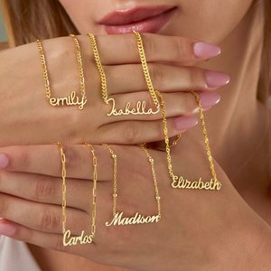 Hermoso regalo abuela Cherish nombre personalizado collar con nombres todos sus <span class=keywords><strong>nietos</strong></span> joyería perfecta de acero inoxidable - Product Image 1