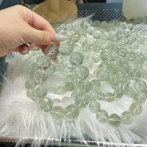 Natural aguamarina verde fluorita verde <span class=keywords><strong>Asai</strong></span> gris piedra lunar obsidiana blanco fantasma púrpura <span class=keywords><strong>Asai</strong></span> pulsera de La Fortuna - Product Image 6
