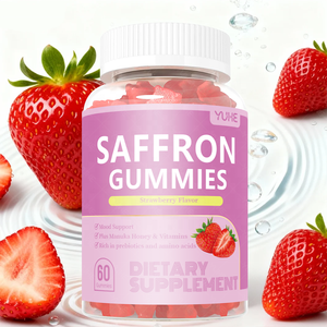 OEM Private Label Safran-Extrakt-Gummis Kindliche Stimmungsaufhellung Nahrungsergänzungsmittel Rein 60 Portionen Gesundheitspflege-Supplement Safran-Herz-Gummis - Product Image 4