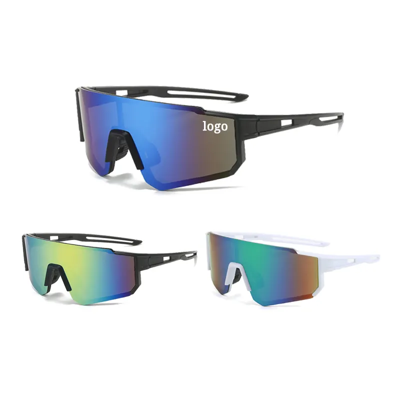 Оптовая цена OEM, Новые поступления, мужские уличные велосипедные спортивные солнцезащитные очки с большой оправой с вашим логотипом