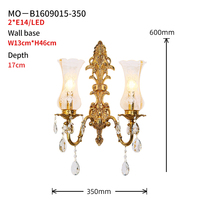 Applique murale en bronze de luxe de style baroque classique Jewellerytop, luminaire pour hôtel, palais, couloir, applique murale en laiton antique